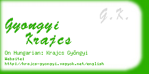 gyongyi krajcs business card