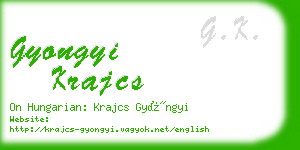 gyongyi krajcs business card